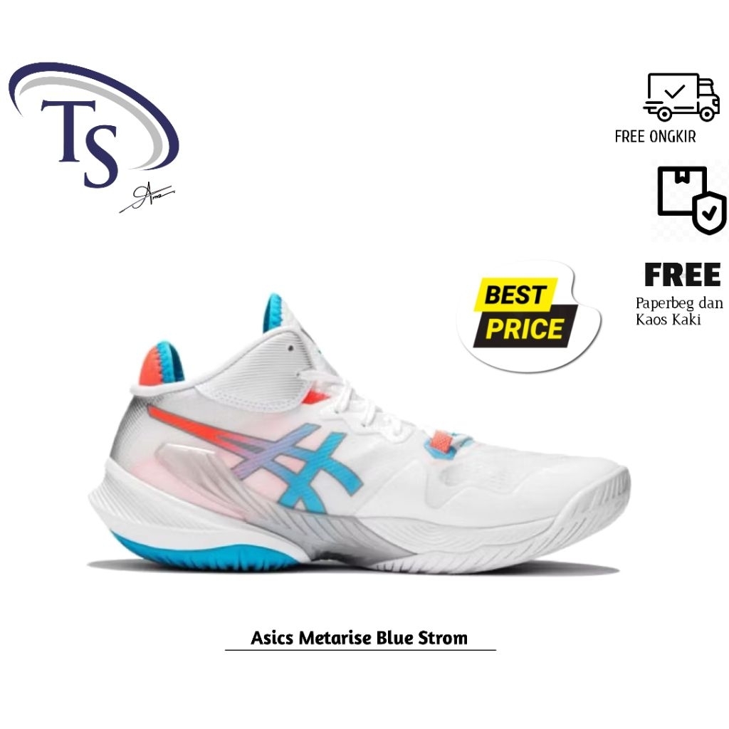 Sepatu Volly Unisex Asics Metarise Blue Strom 1053A062 - 100
