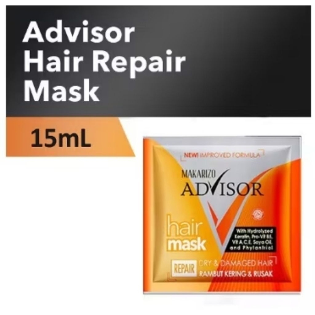 Makarizo Advisor Hair Repair Mask 15ml / Masker Rambut Makarizo / Makarizo Hair Mask / Hair Spa