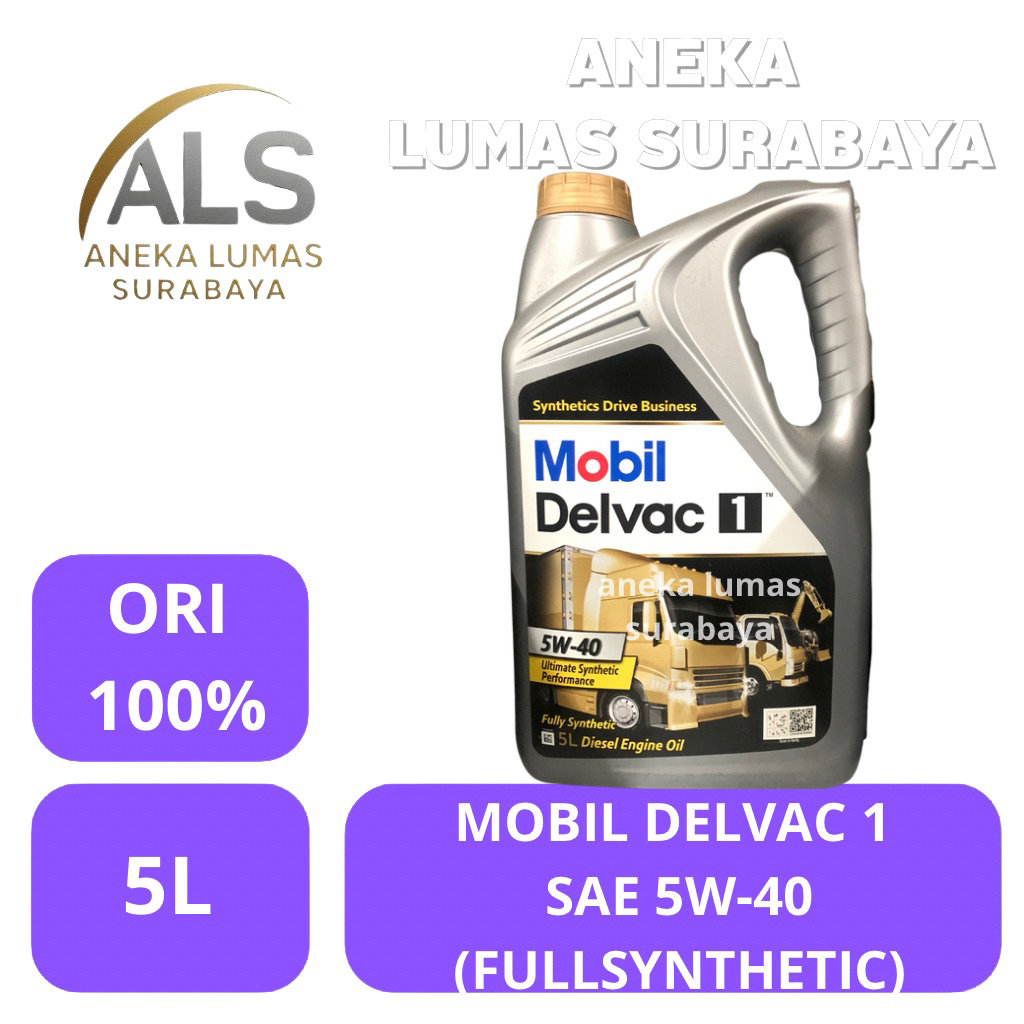 MOBIL DELVAC 1 SAE 5w-40 / OLI MESIN DIESEL Delvac1 ORIGINAL 100%