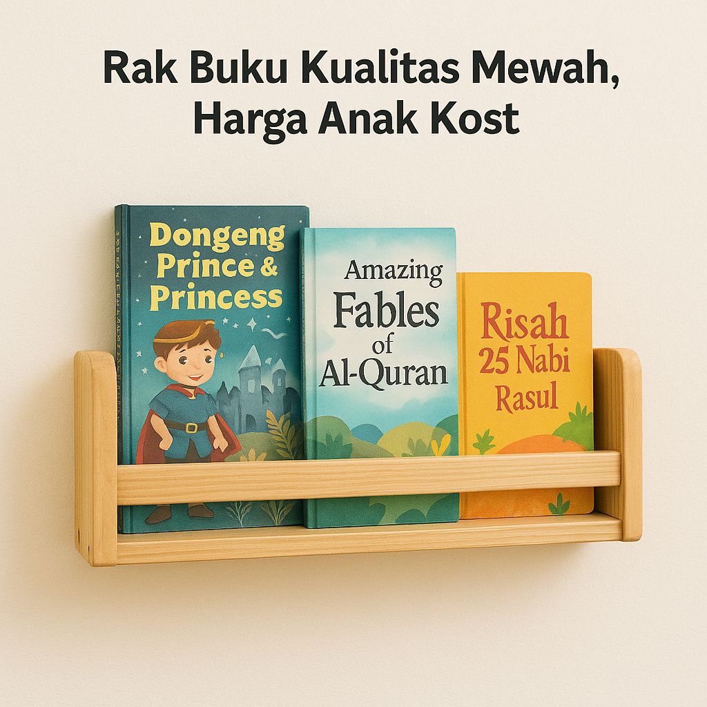 KayuArta - Rak Buku Minimalis Tempel Dinding Tembok Rak Dapur Aesthetic Rak Gantung Full Kayu Kokoh