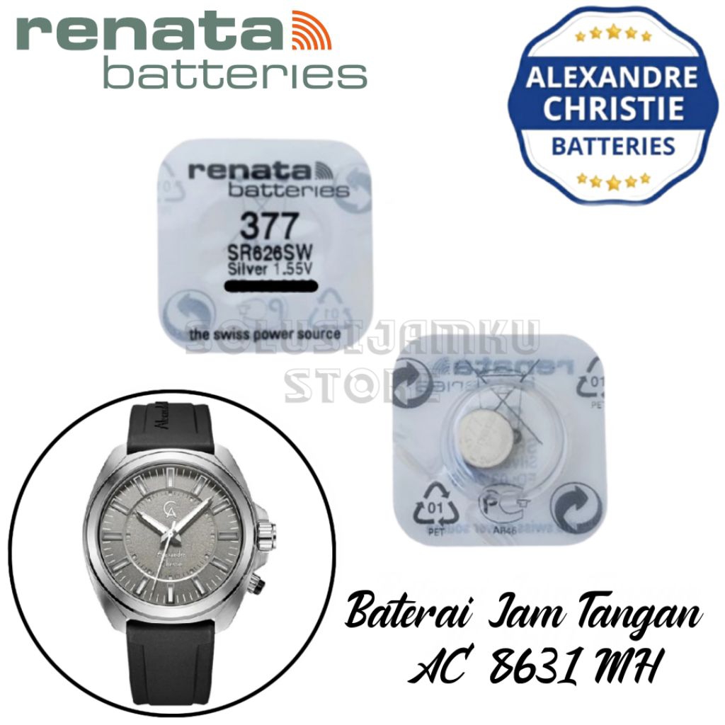 Baterai Jam Tangan Alexandre Christie 8631 MH Rekomendasi 100% Original High Quality