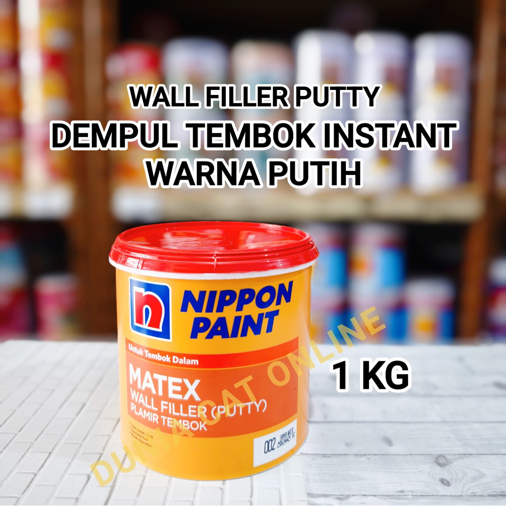 NIPPON PAINT MATEX WALL PUTTY 1KG DEMPUL TEMBOK / PLAMIR TEMBOK / WALL FILLER DEMPUL LUBANG DINDING
