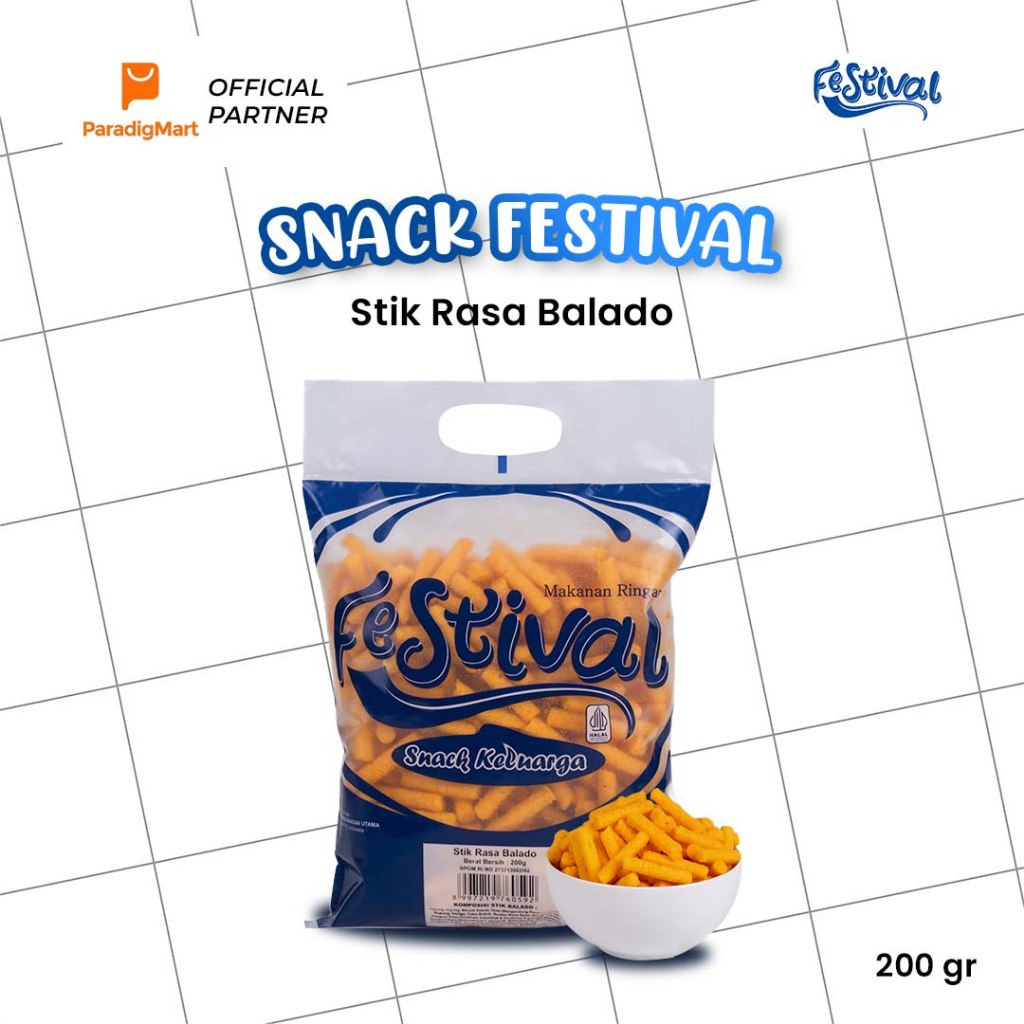 

Cemilan Stik Balado Isi Banyak 200gr 1pcs Snack Festival - Camilan Makanan Ringan Murah Halal