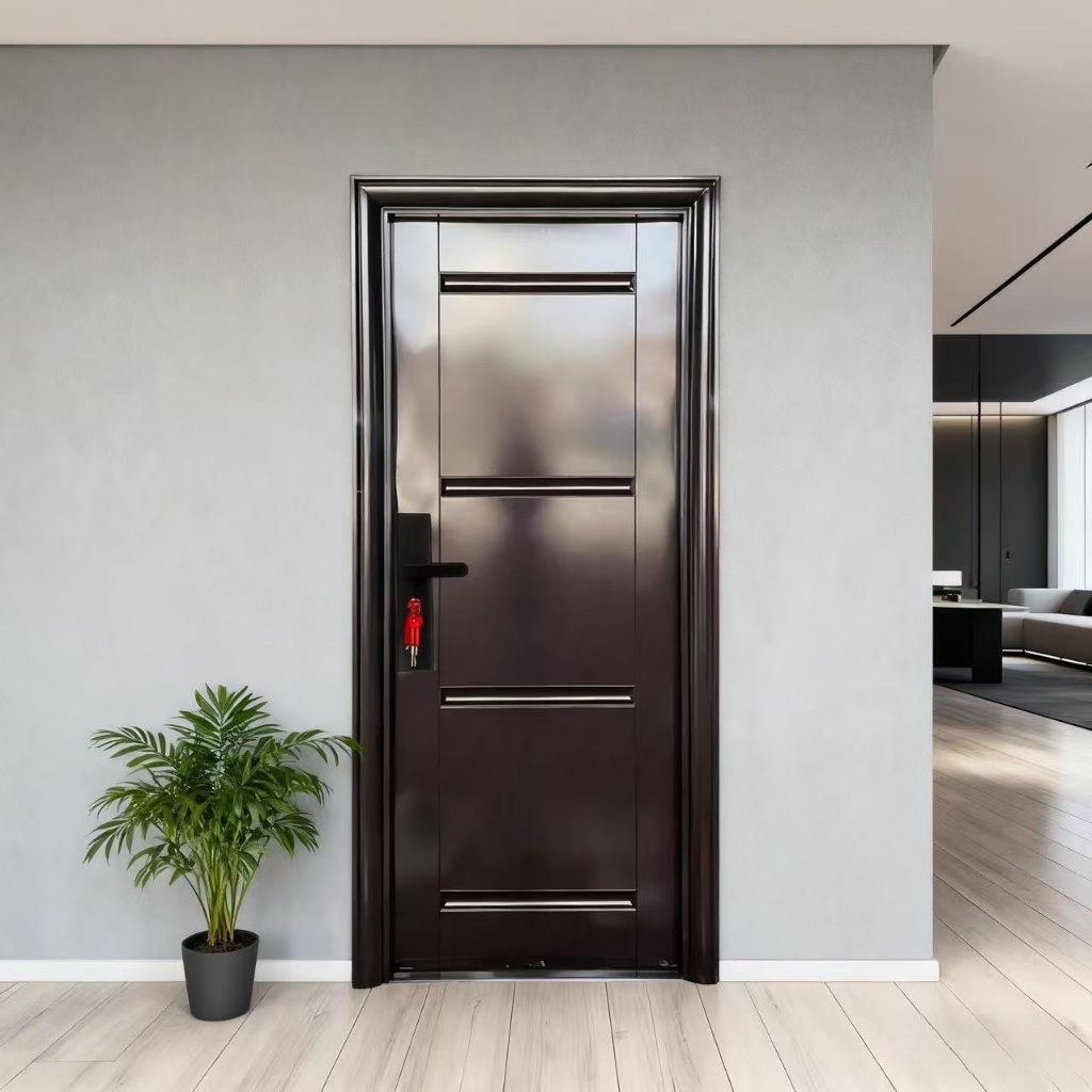 ZW - ( Pintu baja A043) Pintu kamar / Full set pintu utama / (Daun Pintu + Handel + Engsel + Kusen +