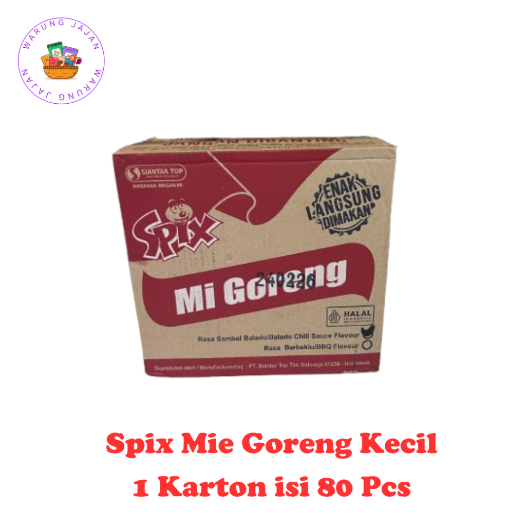 

Spix Mie Goreng Kecil - 1 karton isi 80 bungkus
