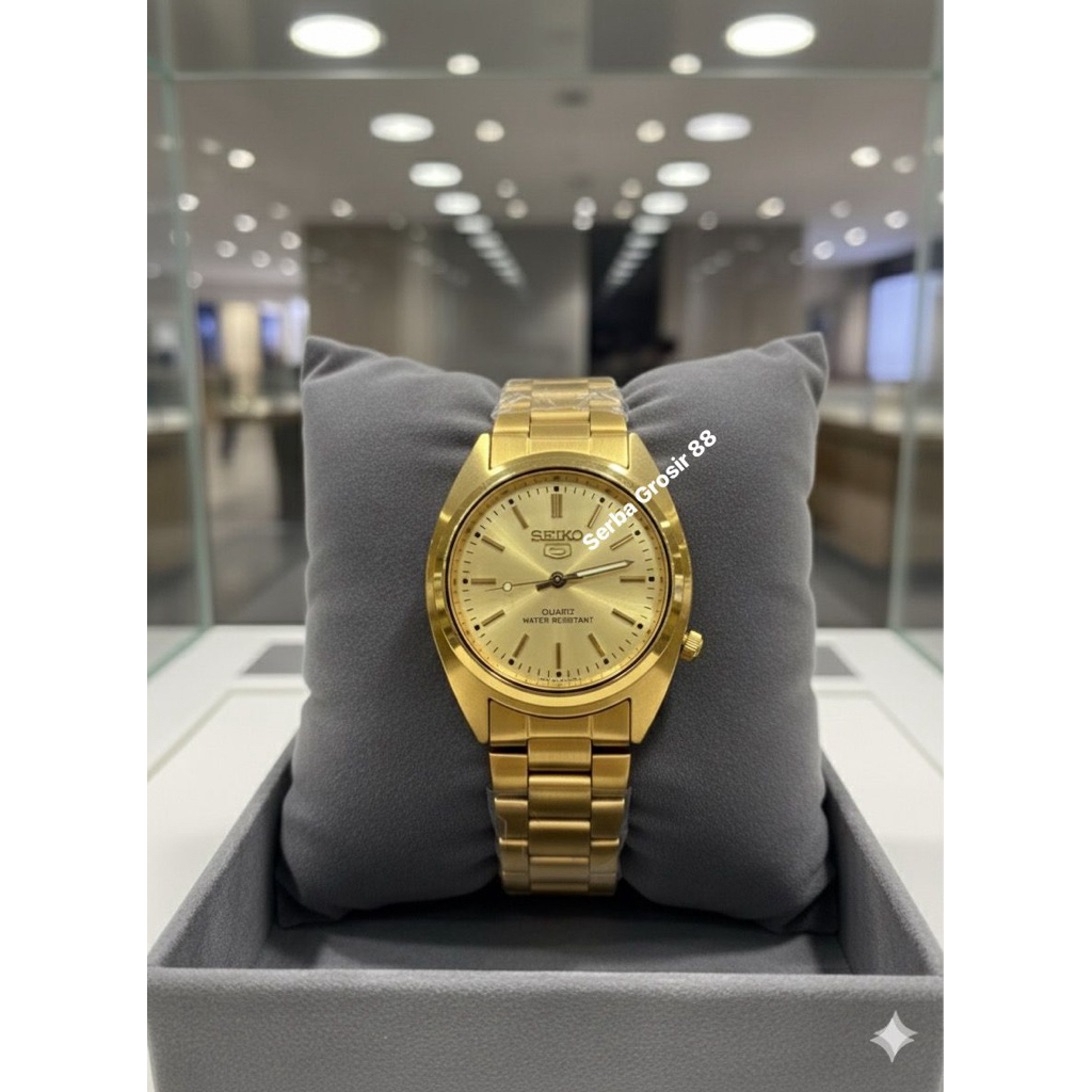 Jam Tangan Pria Seiko 5 Quartz Stainless Steel Elegan