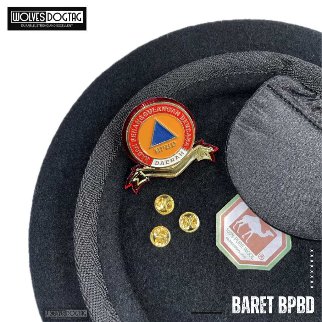 Baret BPBD / baret Badan Penanggulangan Bencana Daerah / baret camel / baret hitam BPBD / Baret BNPB