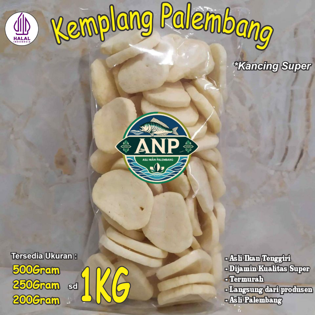 KEMPLANG KUALITAS SUPER KANCING SUPER TEBAL ASLI IKAN TENGGIRI / KEMPLANG PALEMBANG / KERUPUK PALEMB