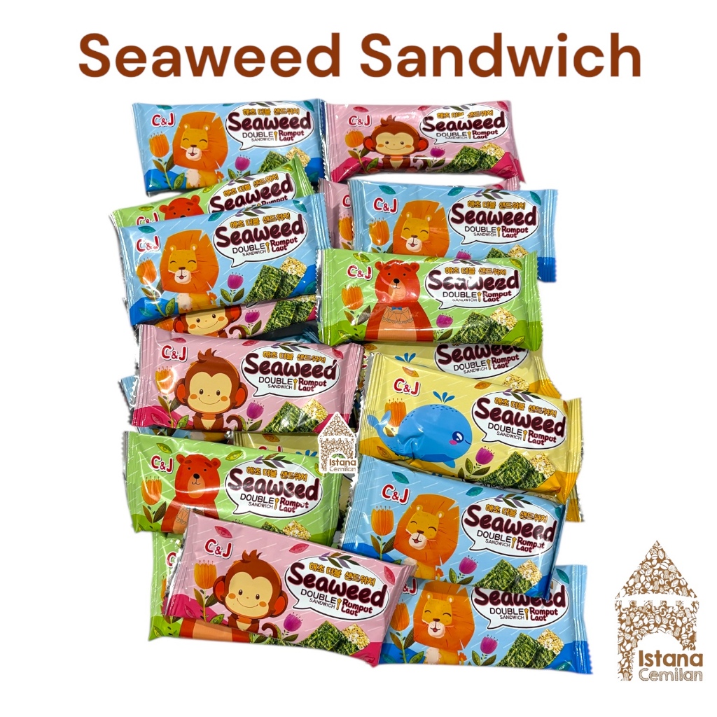 

Seaweed Double Sandwich Nori Rumput Laut Seaweed Pack (isi 20 pcs)