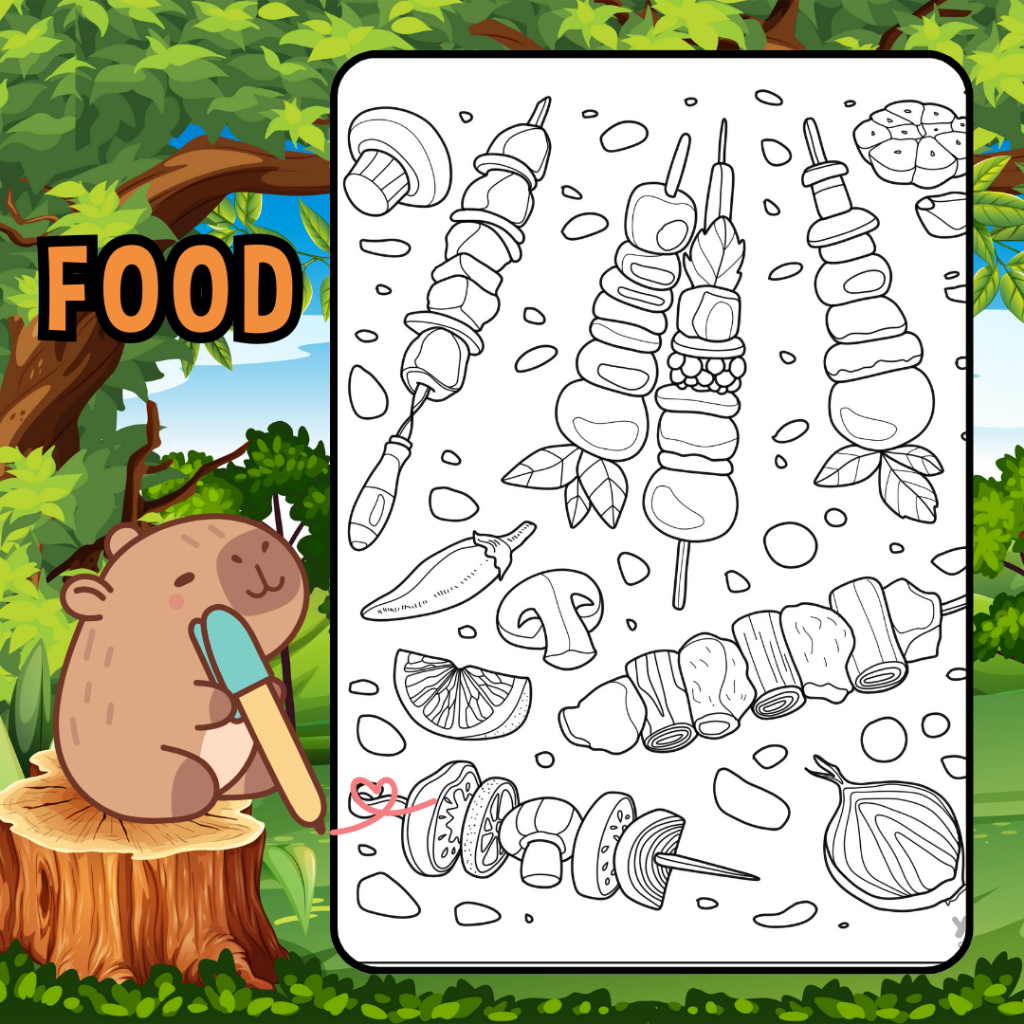 

Kertas Mewarnai eduksi anak edisi makanan food