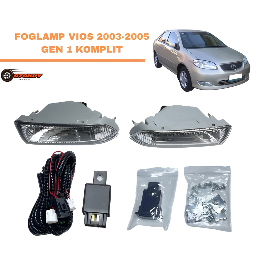 Foglamp Vios 2003- 2005 Gen 1 Harga Sudah Komplit