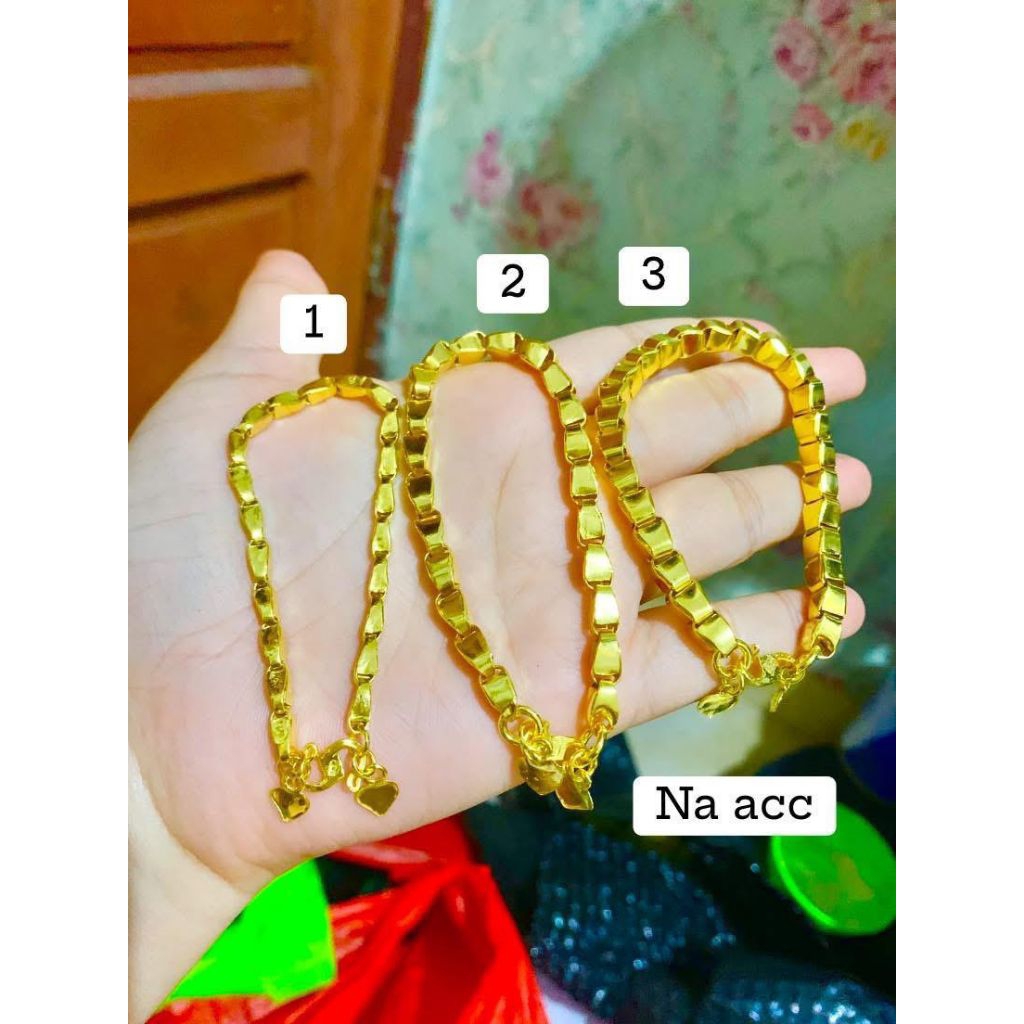 gelang padi lapis emas