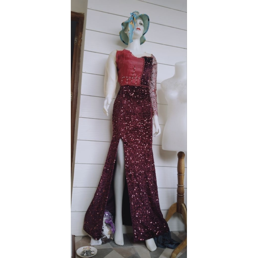 dres pesta, gaun mewah, gaun singer, gaun payet, gaun modern