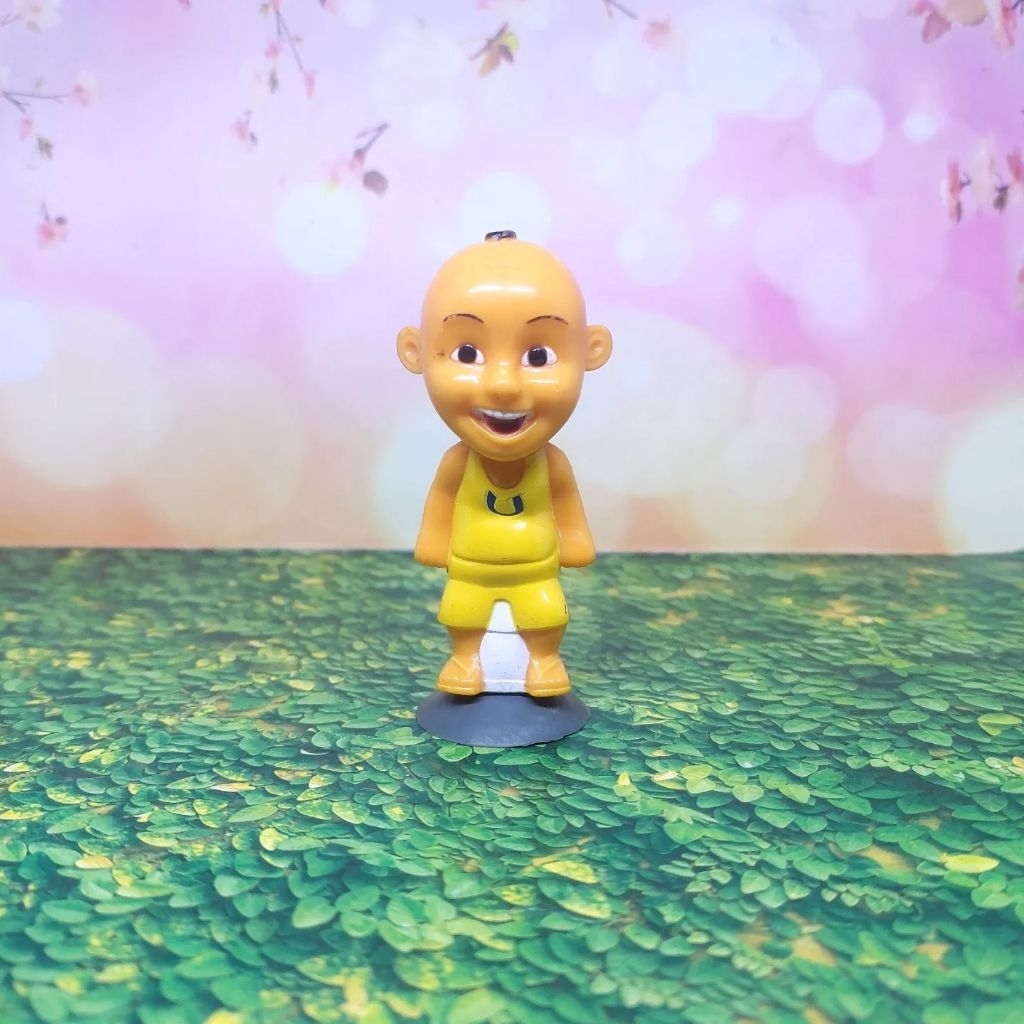 Upin Ipin tatakan abu Figure Mainan McD Happy Meal Texas