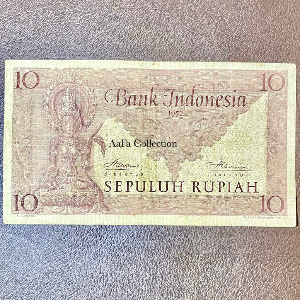 UANG KERTAS KUNO 10 SERI BUDAYA 1952