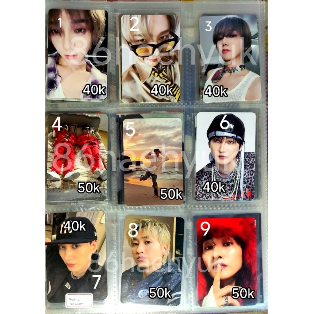 Photocard PC Yesung Eunhyuk Hyukjae Super Junior SuJu