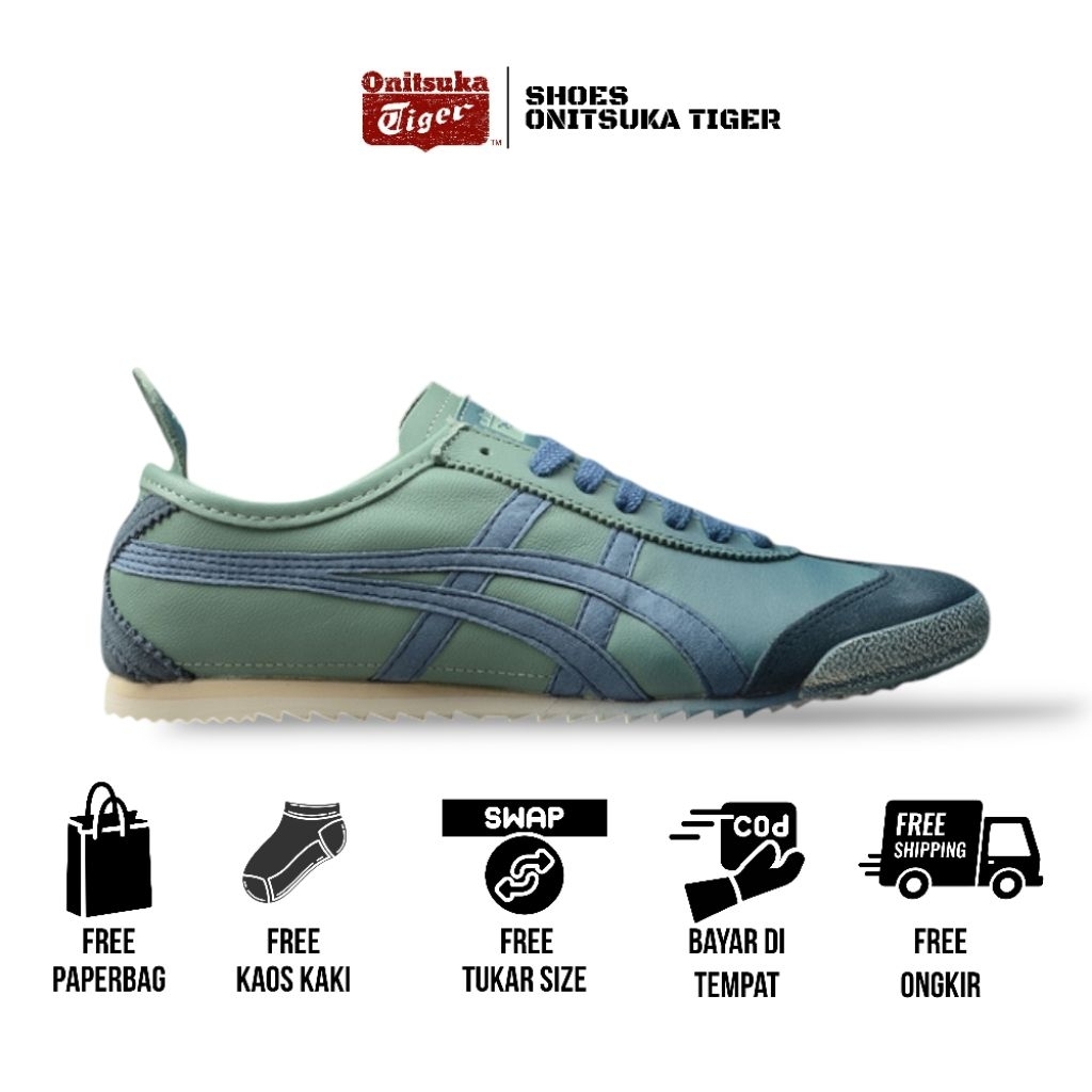 Onitsuka Tiger mexico 66 deluxe nippon made shoes blue vintage free papernag & kaos kaki
