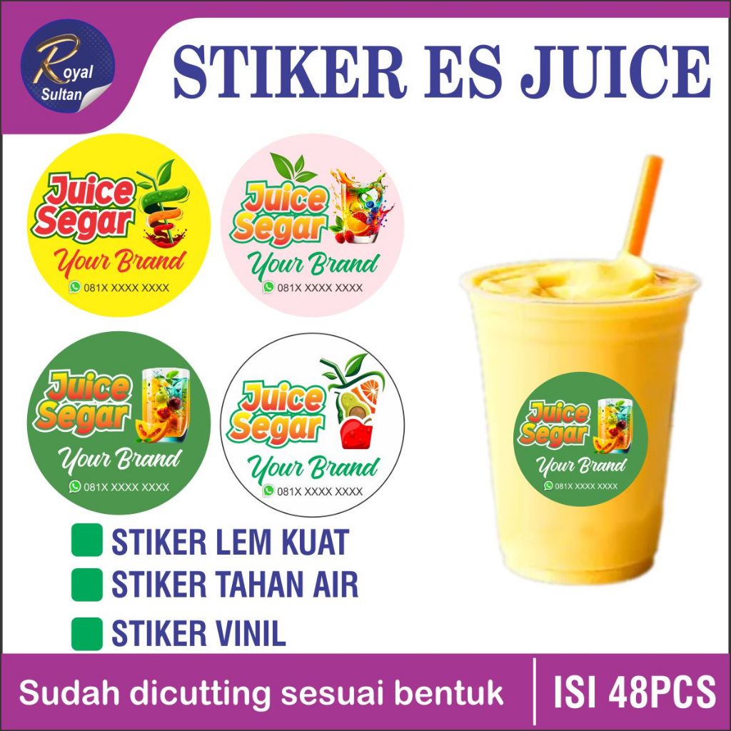 STIKER GELAS CUP MINUMAN | STIKER GELAS CUP MINUMAN JUS