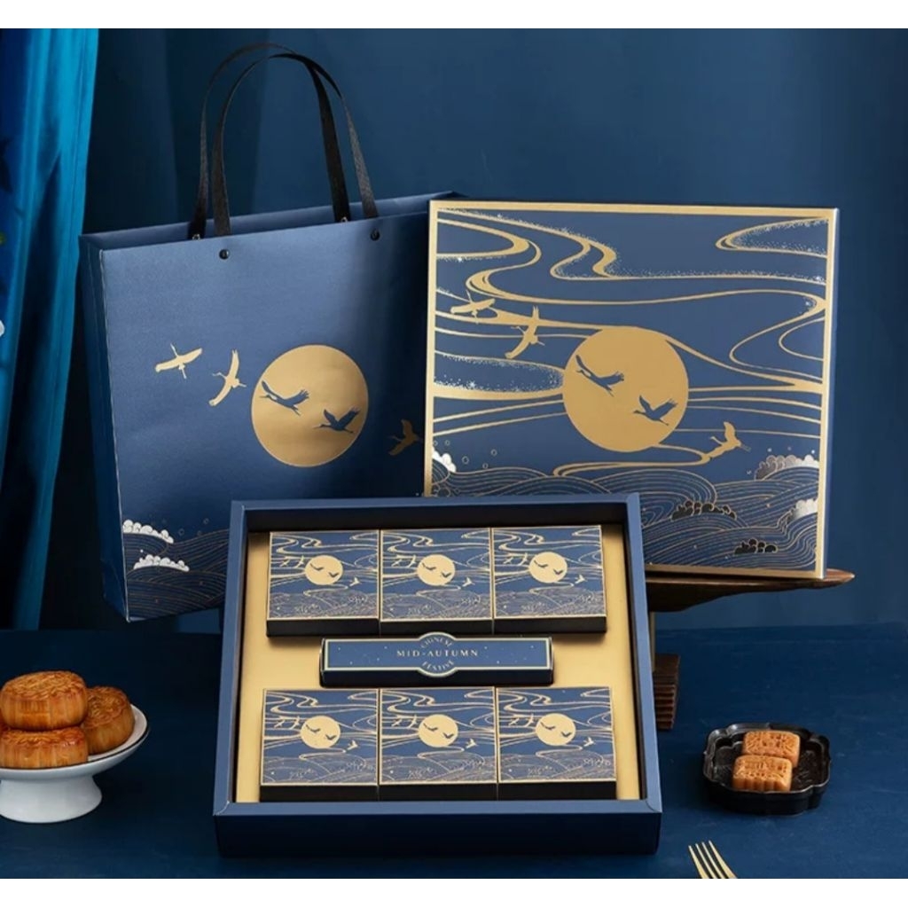 Premium Super box Mooncake 100gr full metalik box mooncake sekat 6 box kue bulan sekat 6 box mooncak