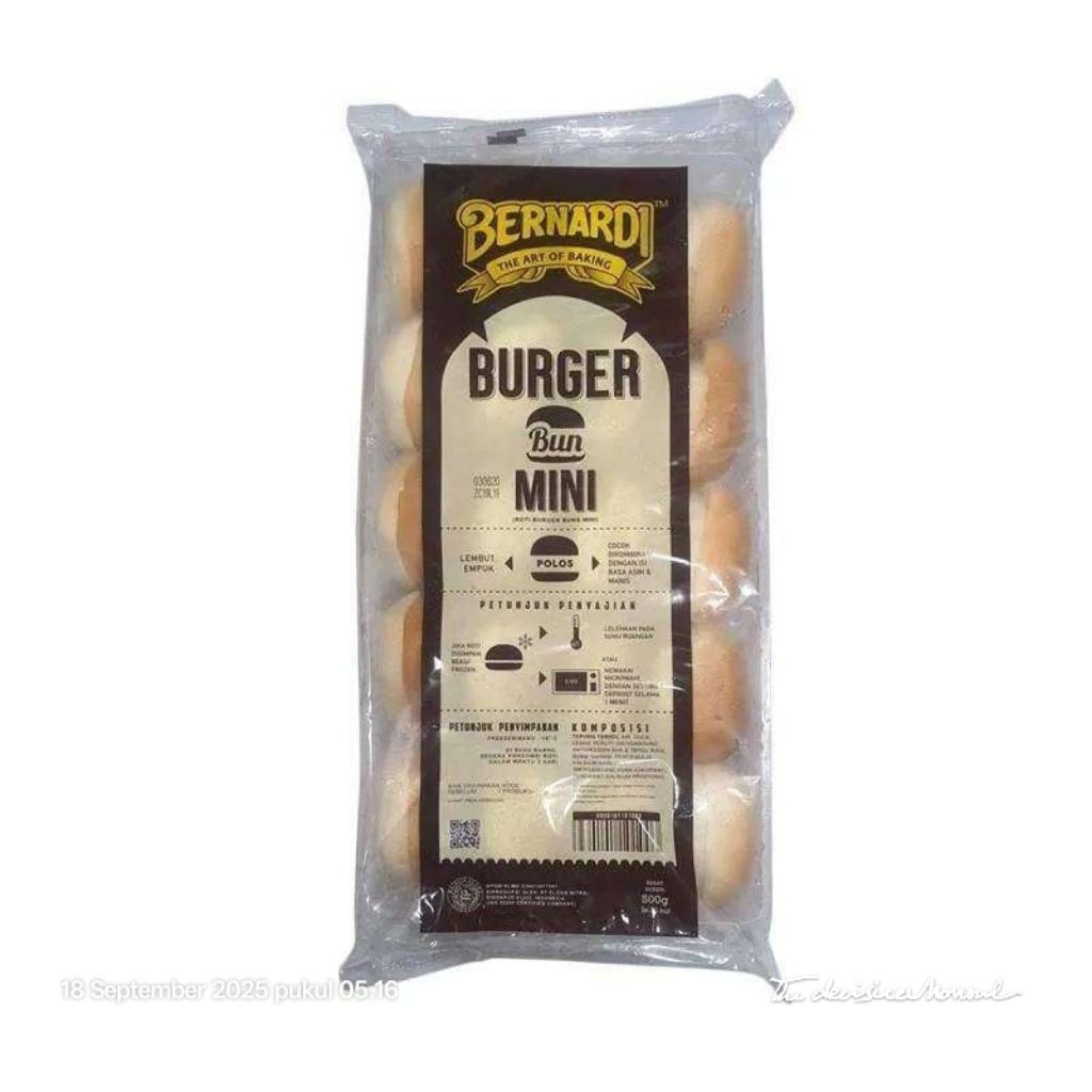 Bernardi Roti Burger Mini Isi 20 Pcs Burger Bun Roti Burger Mini Polos