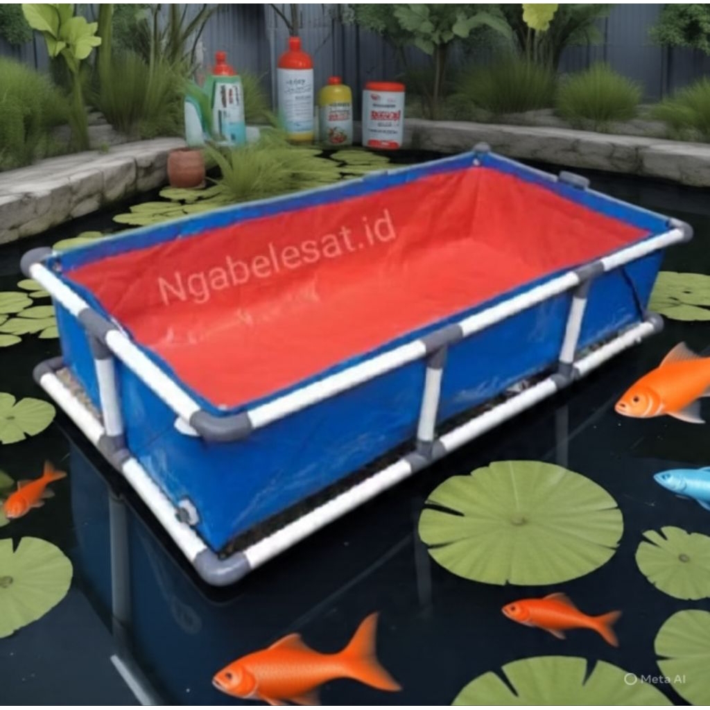 Terpal kolam ikan siap pakai,kolam terpal ikan lele,terpal kolam ikan fullset,kolam ikan kecil,terpa