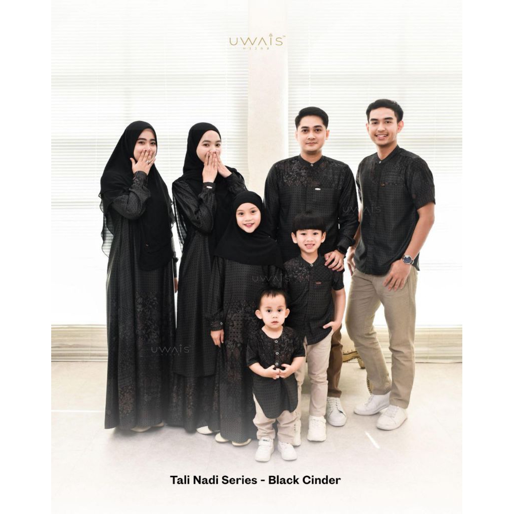 UWAIS HIJAB Tali Nadi Series // Black Cinder // Family Series 1 // Sarimbit 2026