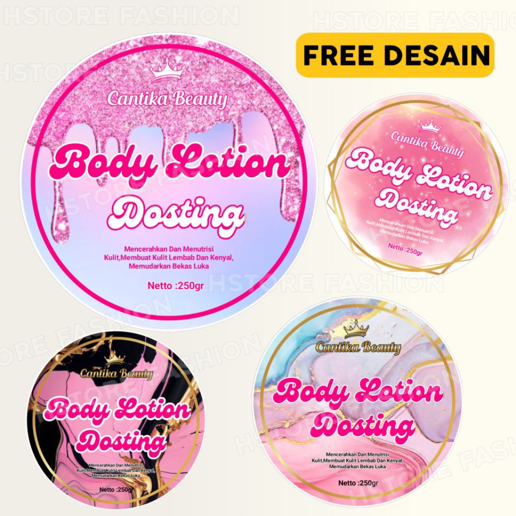 Cetak Stiker Label Custom Cetak Label Kosmetik Stiker Label Skincare