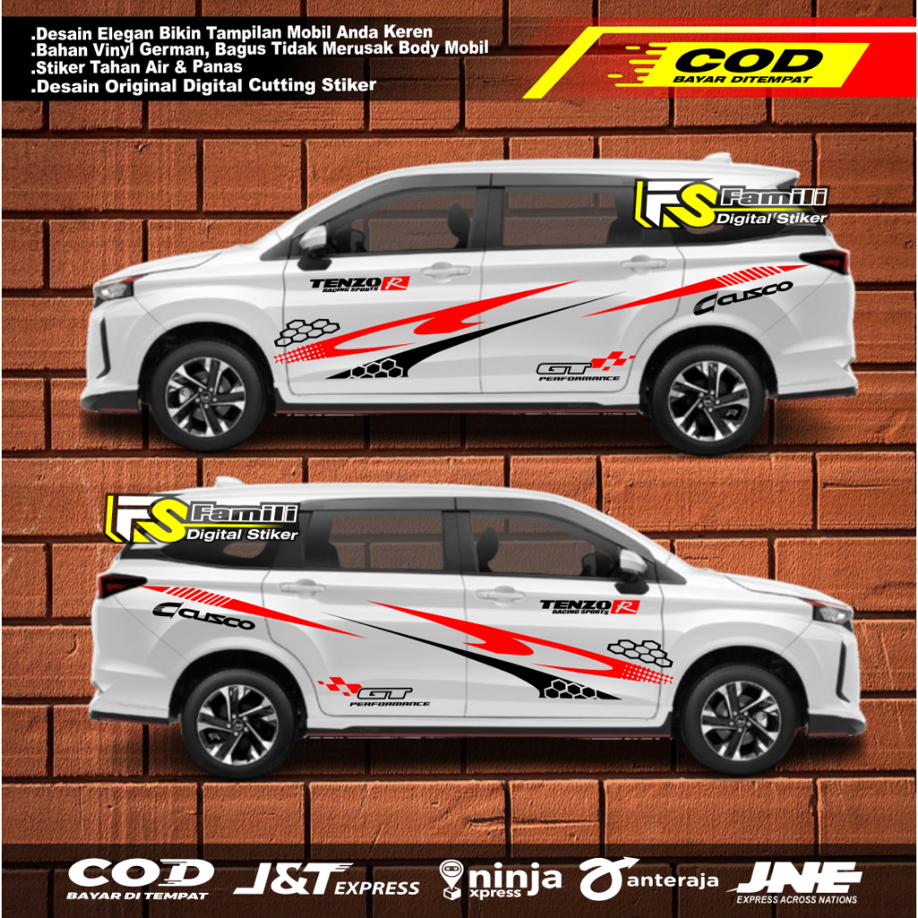 Stiker Mobil  Xenia Ertiga Sigra Ayla Agya Terios Stiker Tribal Terbaru Mobil Avanza
