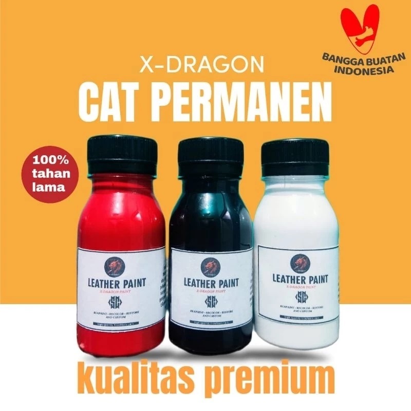 Cat Sepatu Tas Jaket Dompet Sofa Jok Cat Kulit Dragon's Original 50 Gr