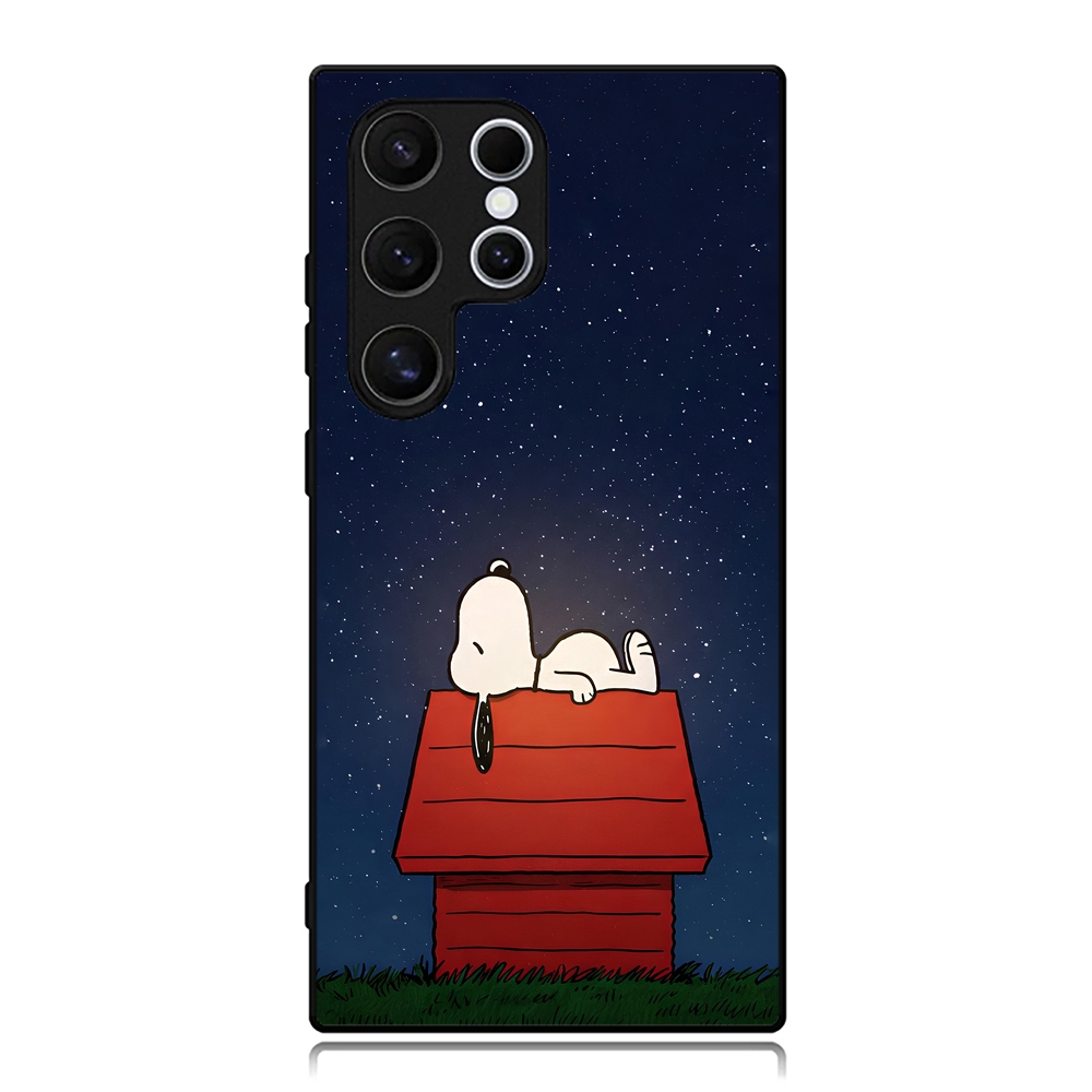 Case Samsung S25 S24 S23 S22 S21 S20 S10 S9 Ultra Plus Fe Custom Softcase Snoopy Sleep