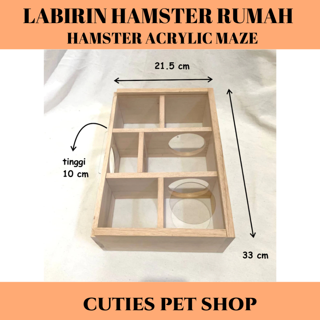 LABIRIN HAMSTER RUMAH HAMSTER ACRYLIC MAZE HAMSTER / LABYRINTH HAMSTER / TEMPAT BERMAIN HAMSTER