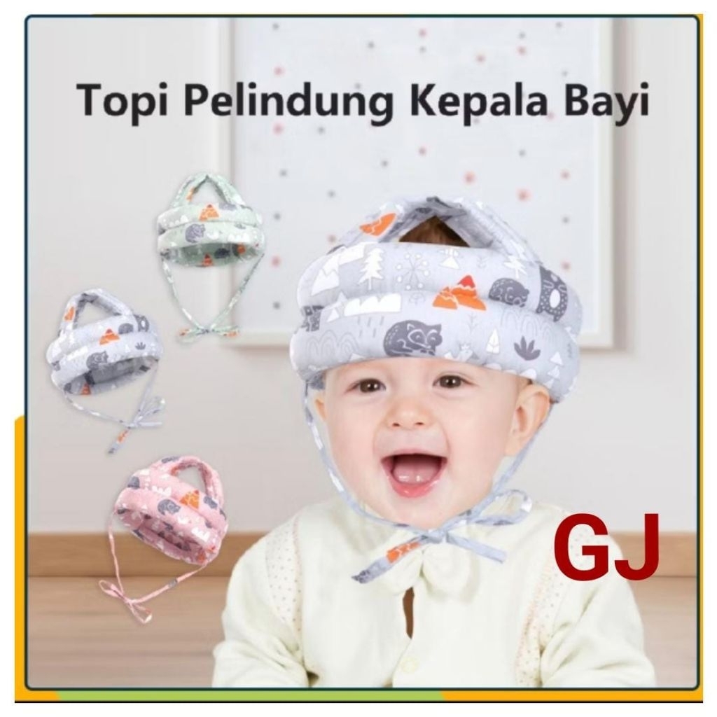 Topi Helm Pelindung Kepala Bayi - Baby Head Protector - Helem Pelindung Karakter Lucu  Topi Helm pel