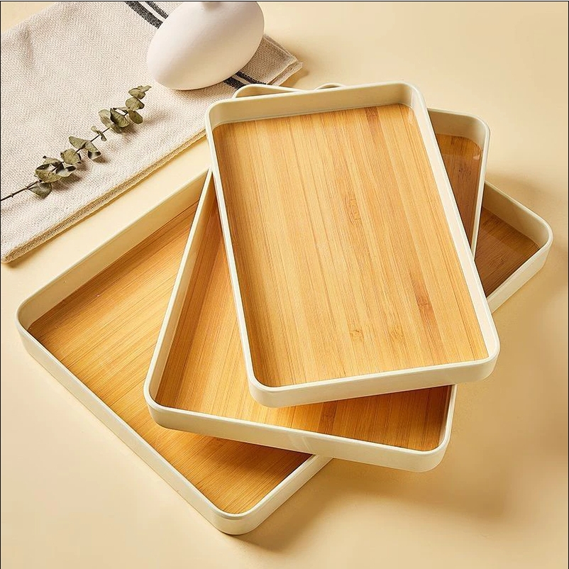 Panjang Nampan Tatakan Tray /nampan Persegi Panjang/nampan Teh/nampan Buah Plastik/Piring Buah Bambu
