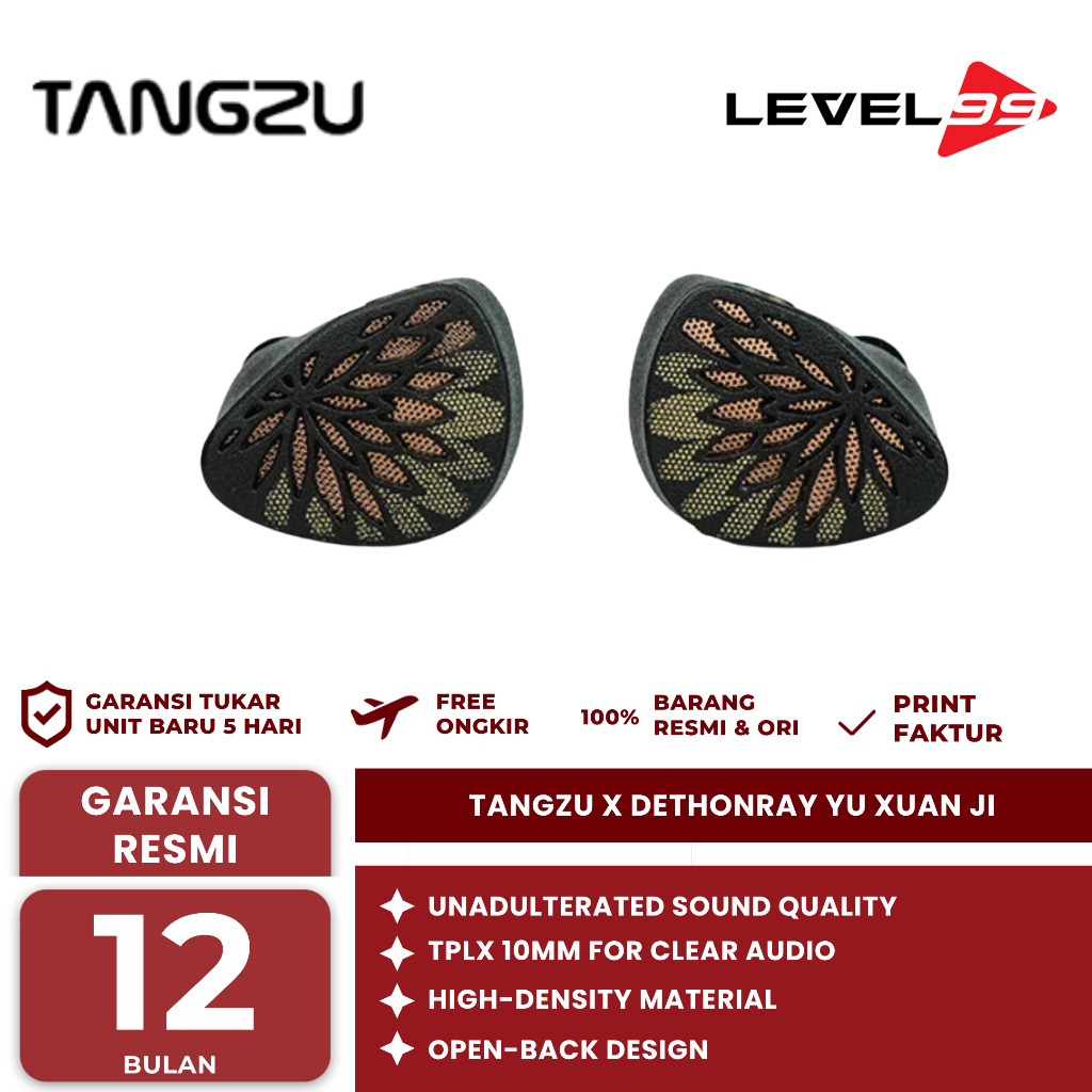 TANGZU X DETHONRAY YU XUAN JI 10MM TPLX DYNAMIC DRIVER IN EAR MONITOR EARPHONE