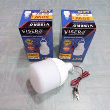 [OBRAL GROSIR 20 WATT] VISERO Bohlam Lampu LED Jepit Aki DC 12V 5W / 10W / 15W / 20W Kabel 1M Full S