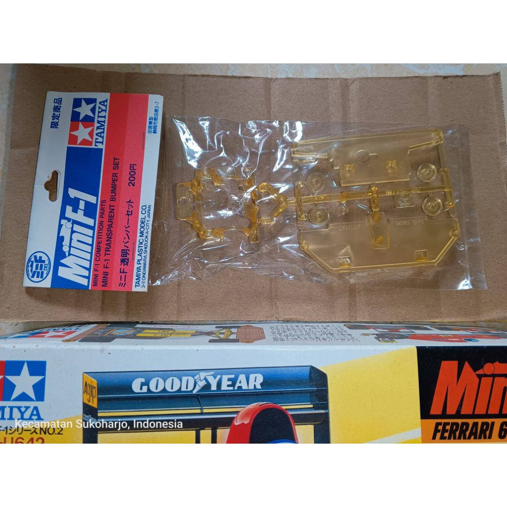 Tamiya mini F1 F-1 competition part vintage 1992 Transparent Bumper Set