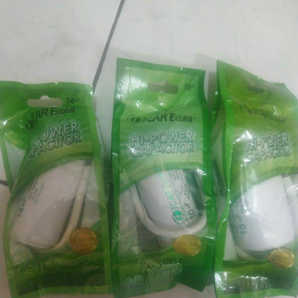 cap icar 10uf 450V/ 14uf 450V/ 15uf 450V