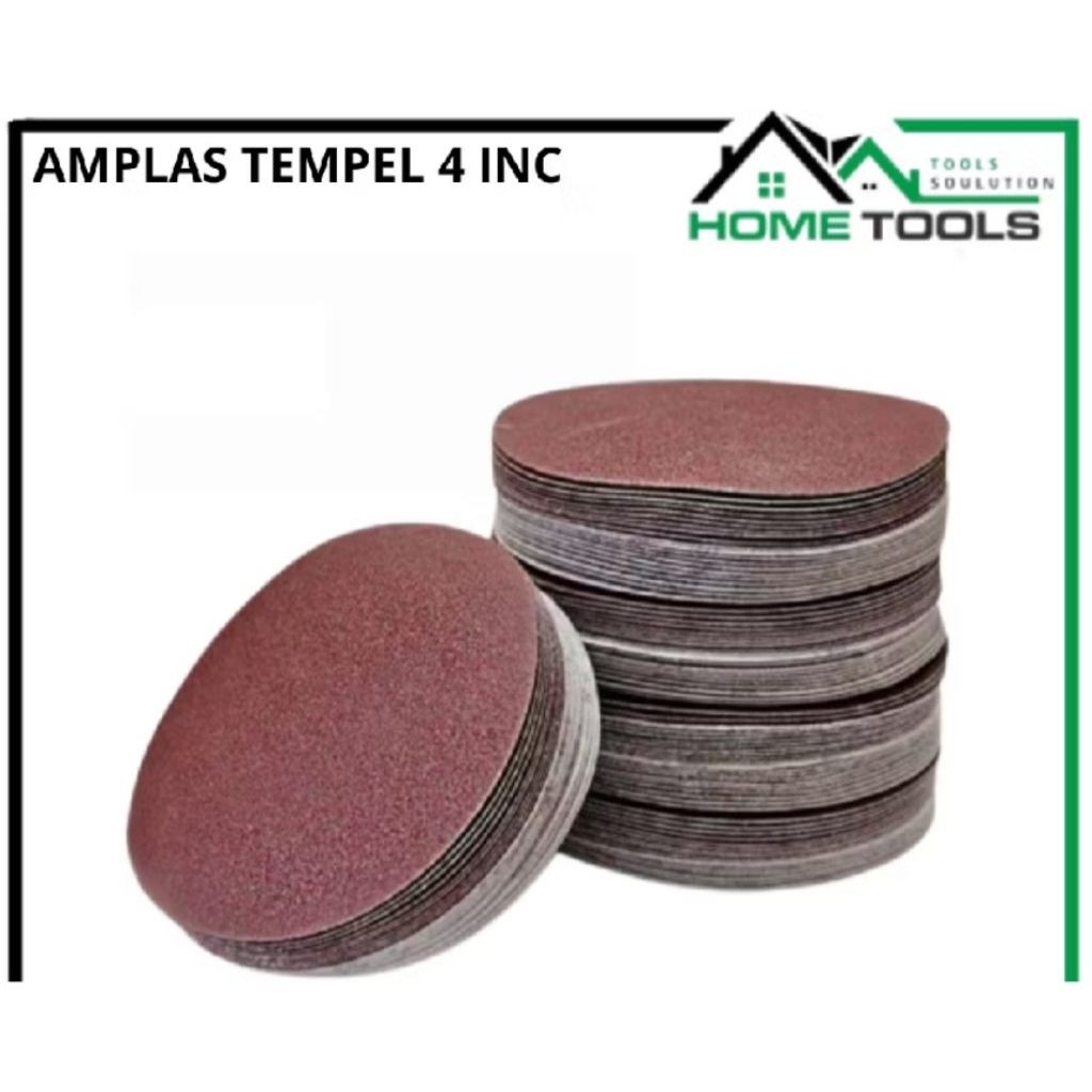 Amplas Tempel Bulat Gerinda Amplas Bulat Velcro Disc 4 Inch Grit 40 - 2000