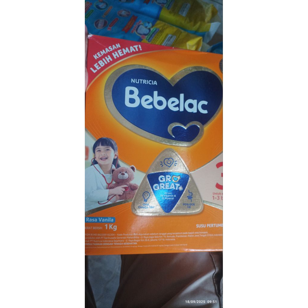 Bebelac 3 Vanila/Madu 1kg