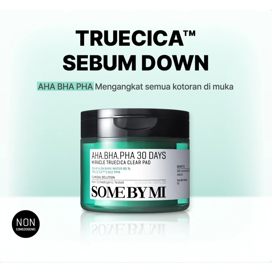 Some By Mi Aha Bha Pha Miracle Truecica  Clear Pad 70pcs Exfoliating