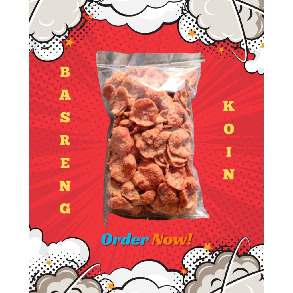 

250 gram | Basreng Koin Pedas Gurih | Basreng Krispi Kriuk Snack Cemilan Murah