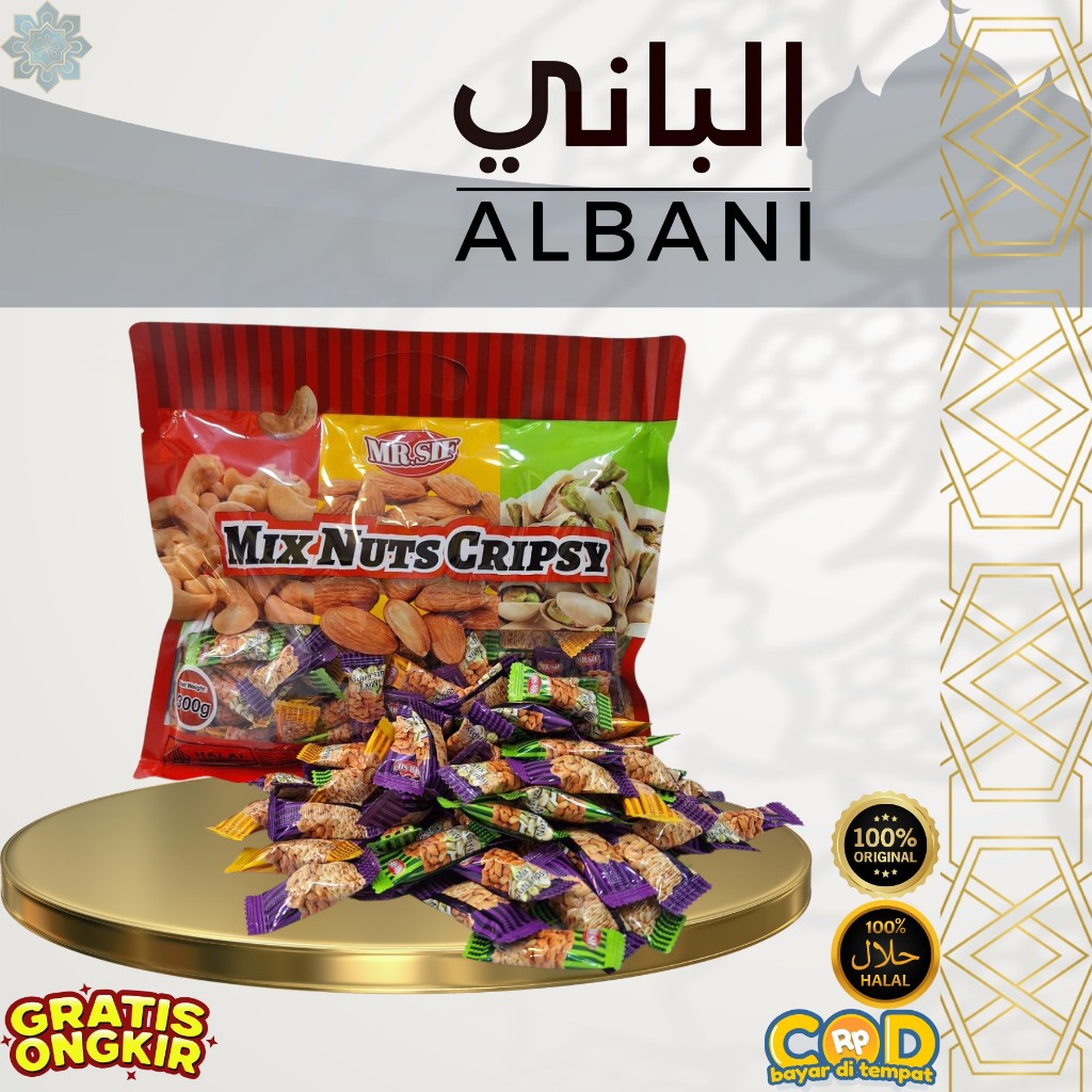 Permen Ting-Ting Kacang Mix Premium Varian Pistachio Almond & Mede Original 300gr Halal 100% Cemilan