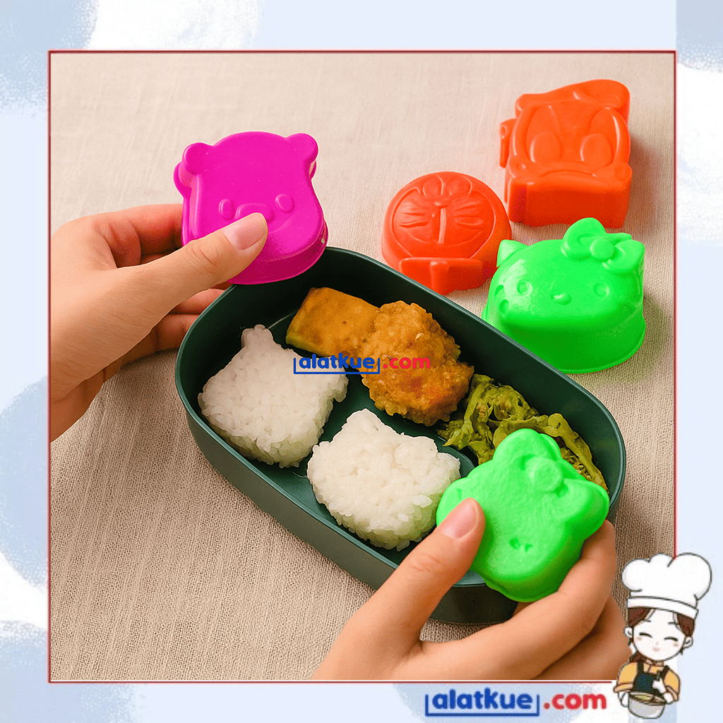 (AKC) Cetakan Kukus Puding Jelly Agar-agar bentuk Pooh,Donald Bebek,Hello Kitty, Doraemon