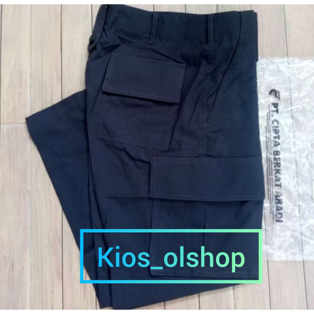 (New) Celana PDL Jatah POLRI terbaru bahan halus coklat tua.