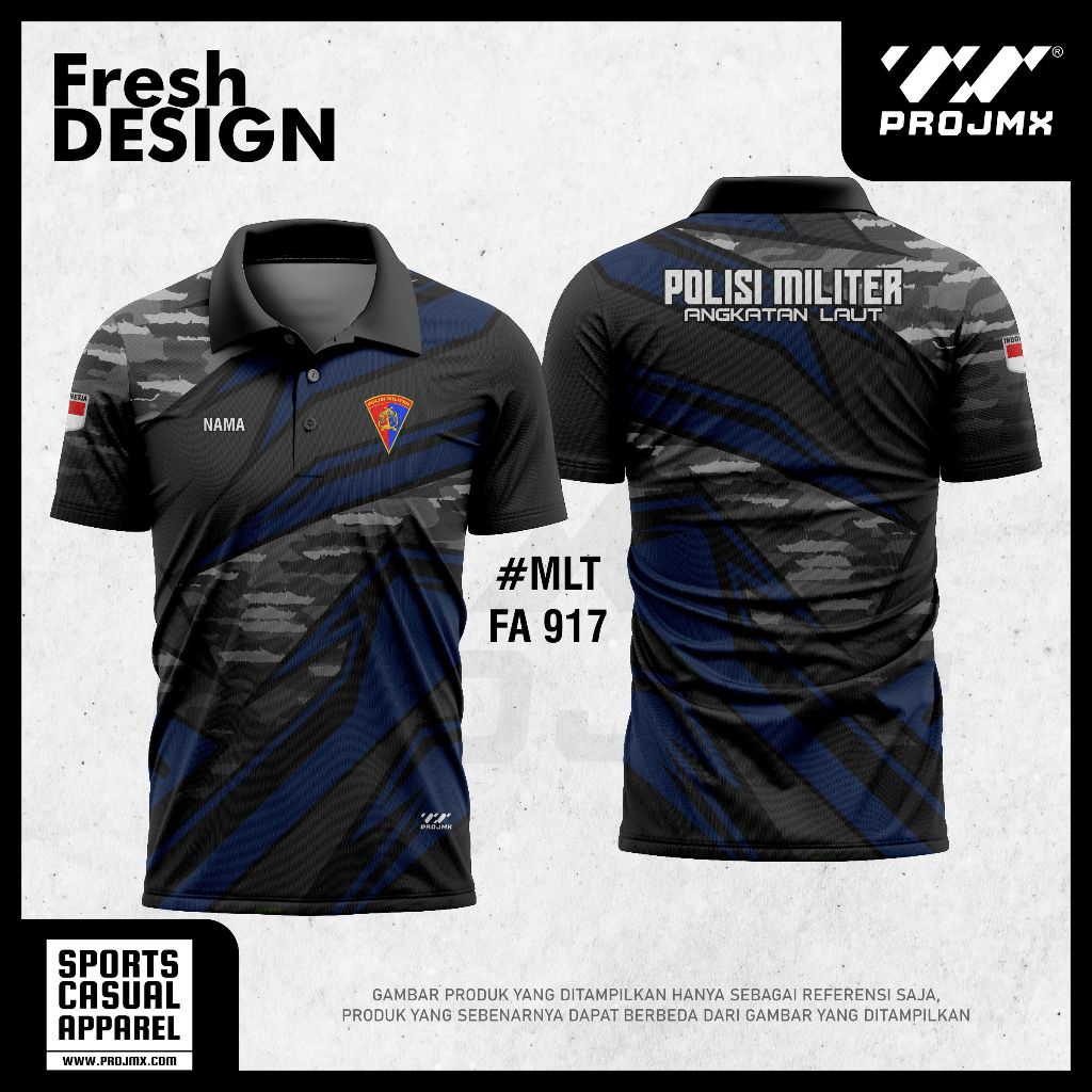 PROJMX - KAOS JERSEY POLISI MILITER ANGKATAN LAUT TERBARU 