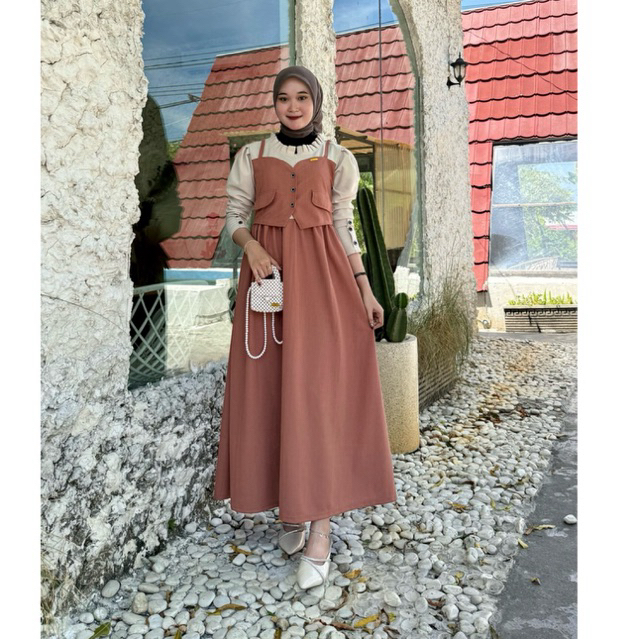 Ganis Fashion Wanita Dewasa Gmis Ibuibu Pengajian Gamis Terbaru 2026 Premium Dress Wanita Muslimah S