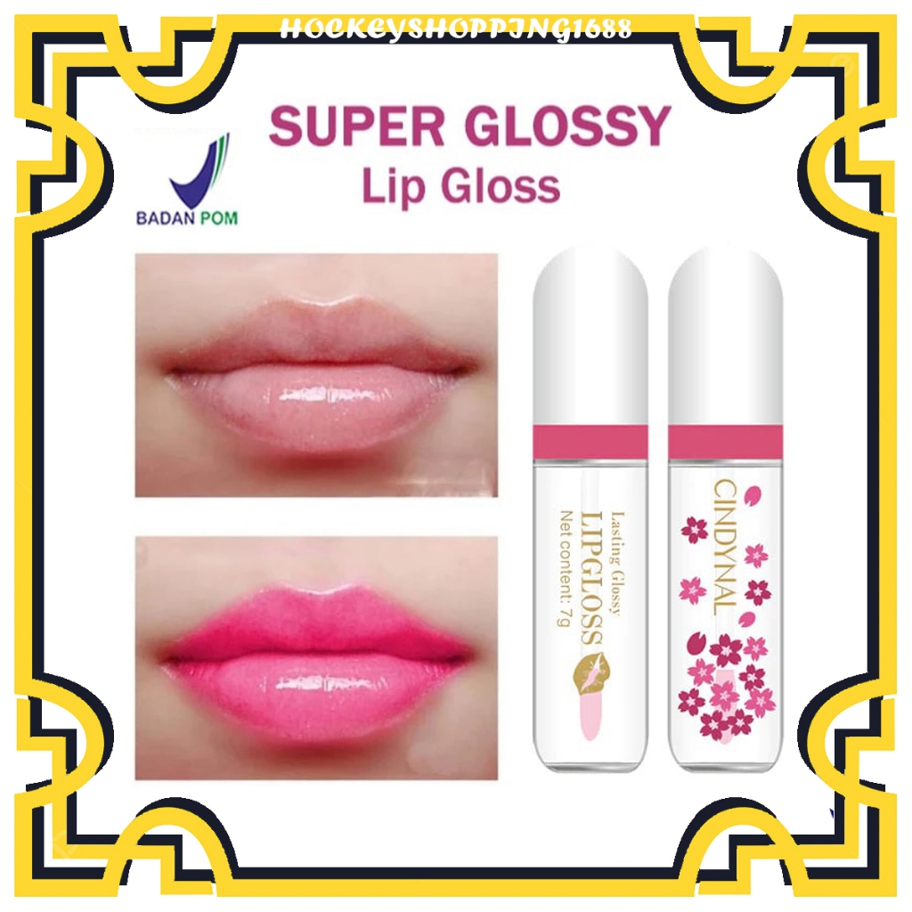 HS CINDYNAL BPOM LIP GLOSS BENING BISA BERUBAH WARNA DIBIBIR TAHAN AIR & TAHAN LAMA
