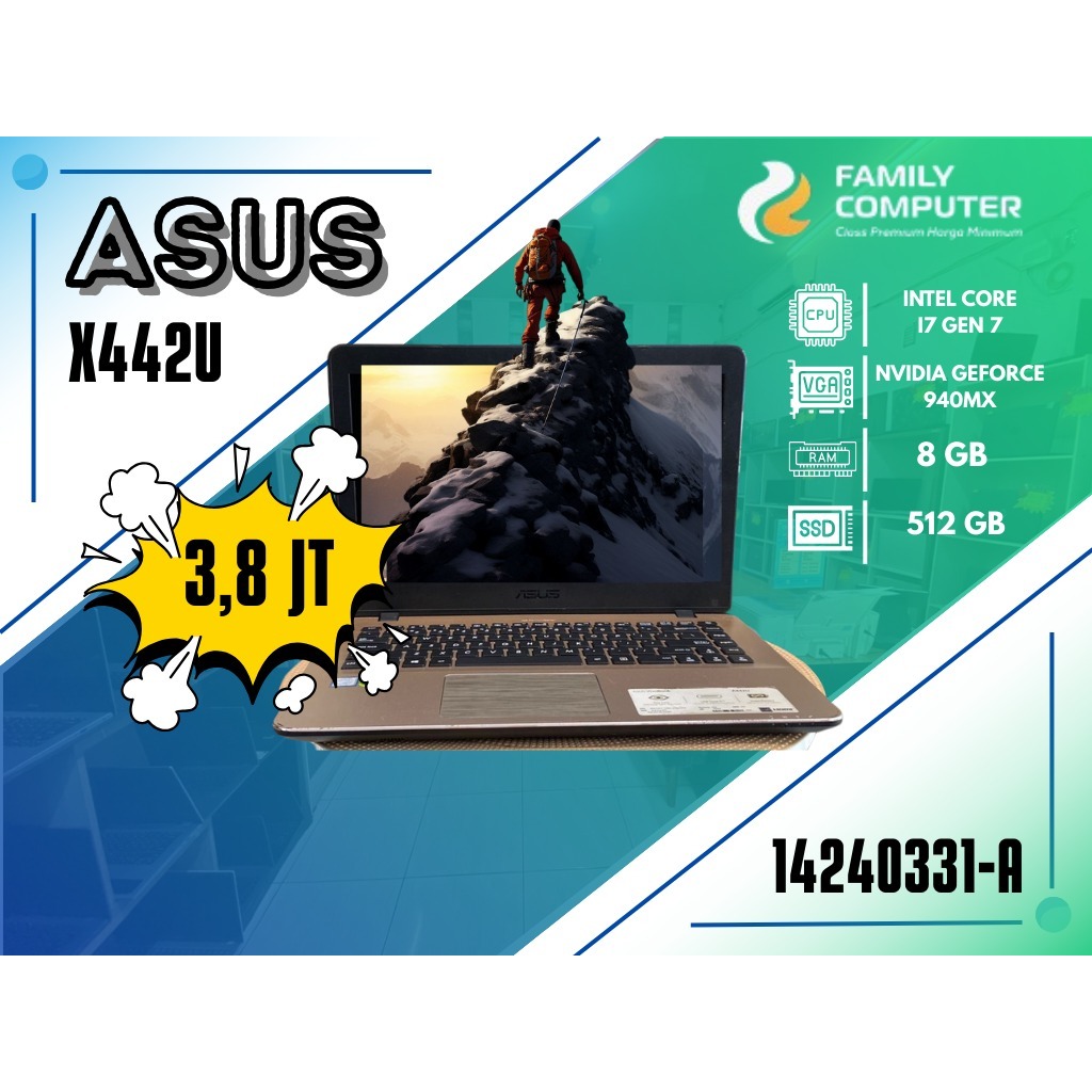 ASUS X442U | INTEL CORE I7 GEN 7 | NVIDIA GEFORCE 940MX