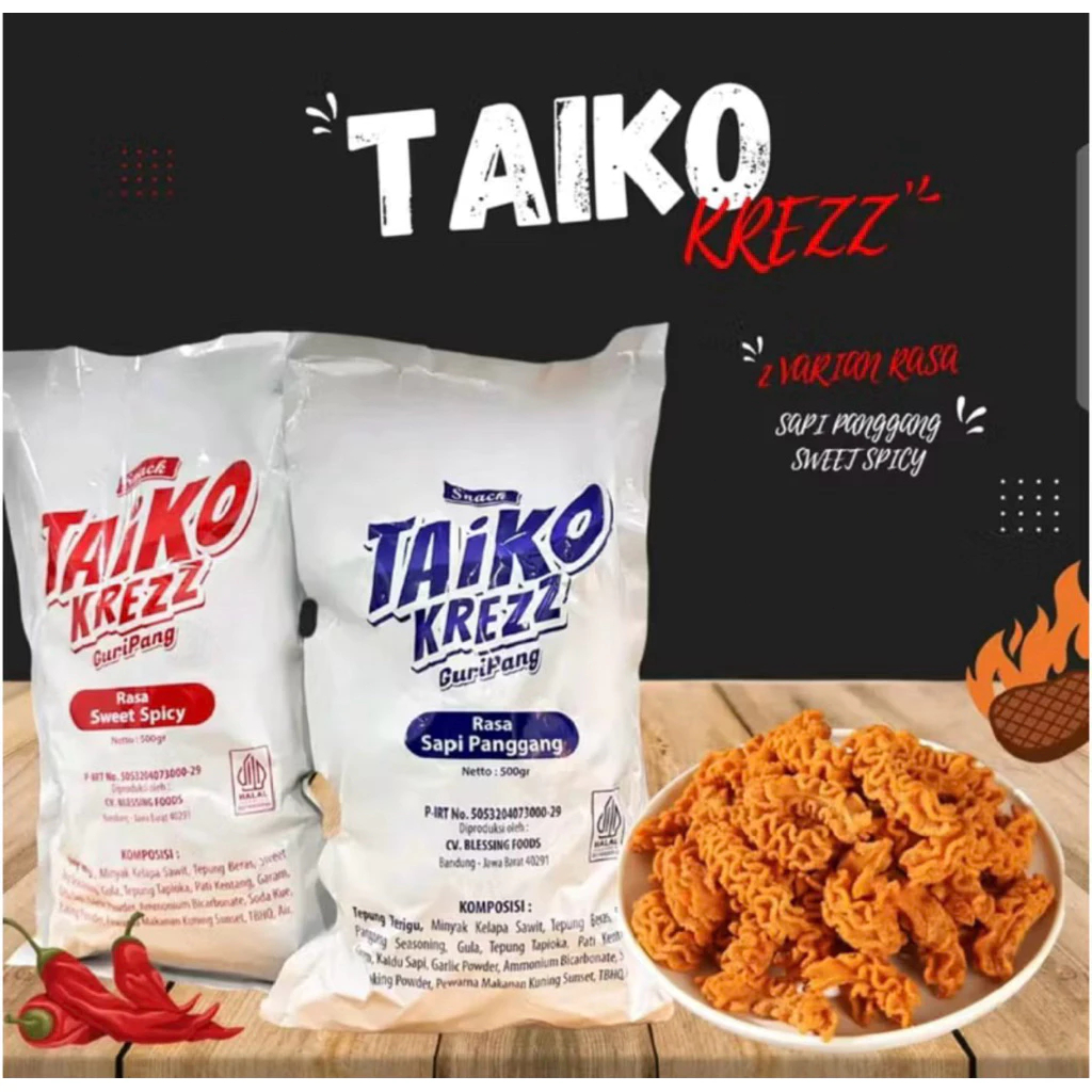 Lupiskeju Snack Taiko Krezz Guripang, Guripang Taiko Krezz 500Gr Hampers Parcel Lebaran Idul Fitri /