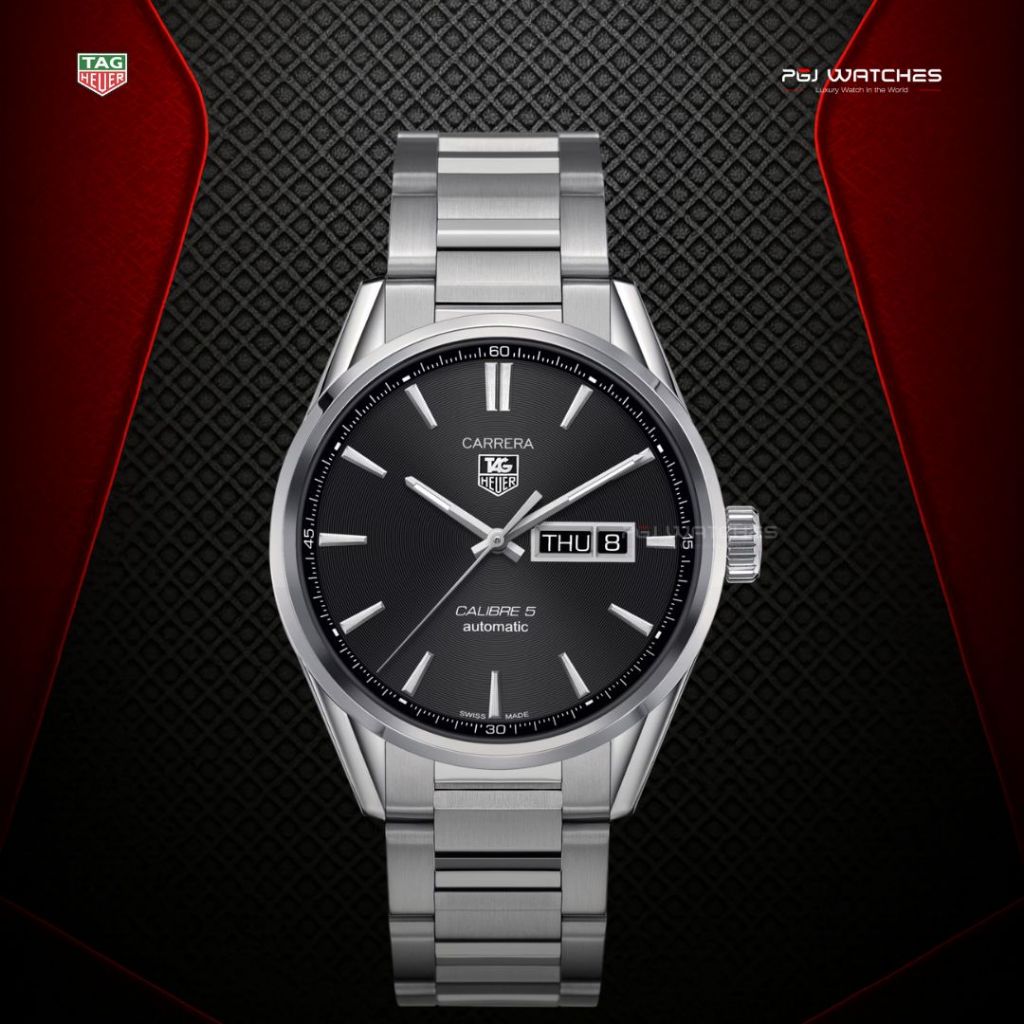 TAG HEUER  Carrera Automatic 41mm Black Dial Steel - WAR201A.BA0723